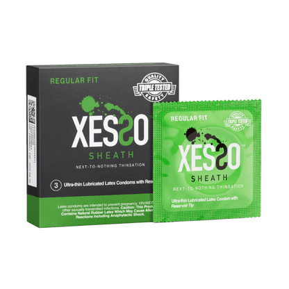XESSO Sheath Ultra-thin Lubricated Latex Condoms with Reservoir Tip - 3-Pack XESSO Sheath Ultra-thin Lubricated Latex Condoms with Reservoir Tip - 3-Pack