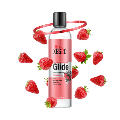 XESSO Lube & More Waterbased Lube 8.3 fl. oz. XESSO Scented Rear Comfort Glide 4% Lidocaine, Fresh Strawberry