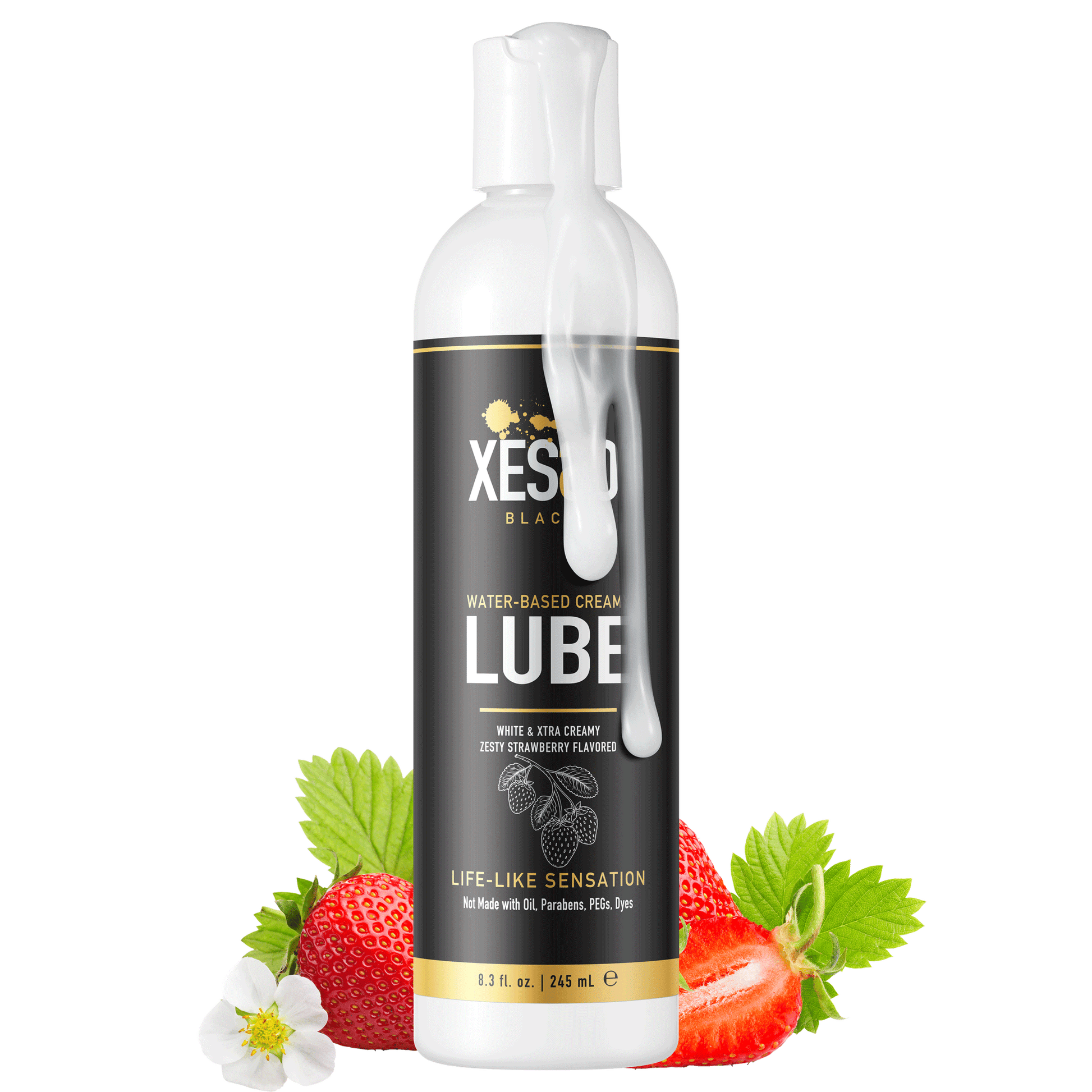 XESSO Water Based Creamy Lube, Zesty Strawberry Flavored 8.3 fl oz XESSO Water Based Creamy Lube, Zesty Strawberry Flavored 8.3 fl oz