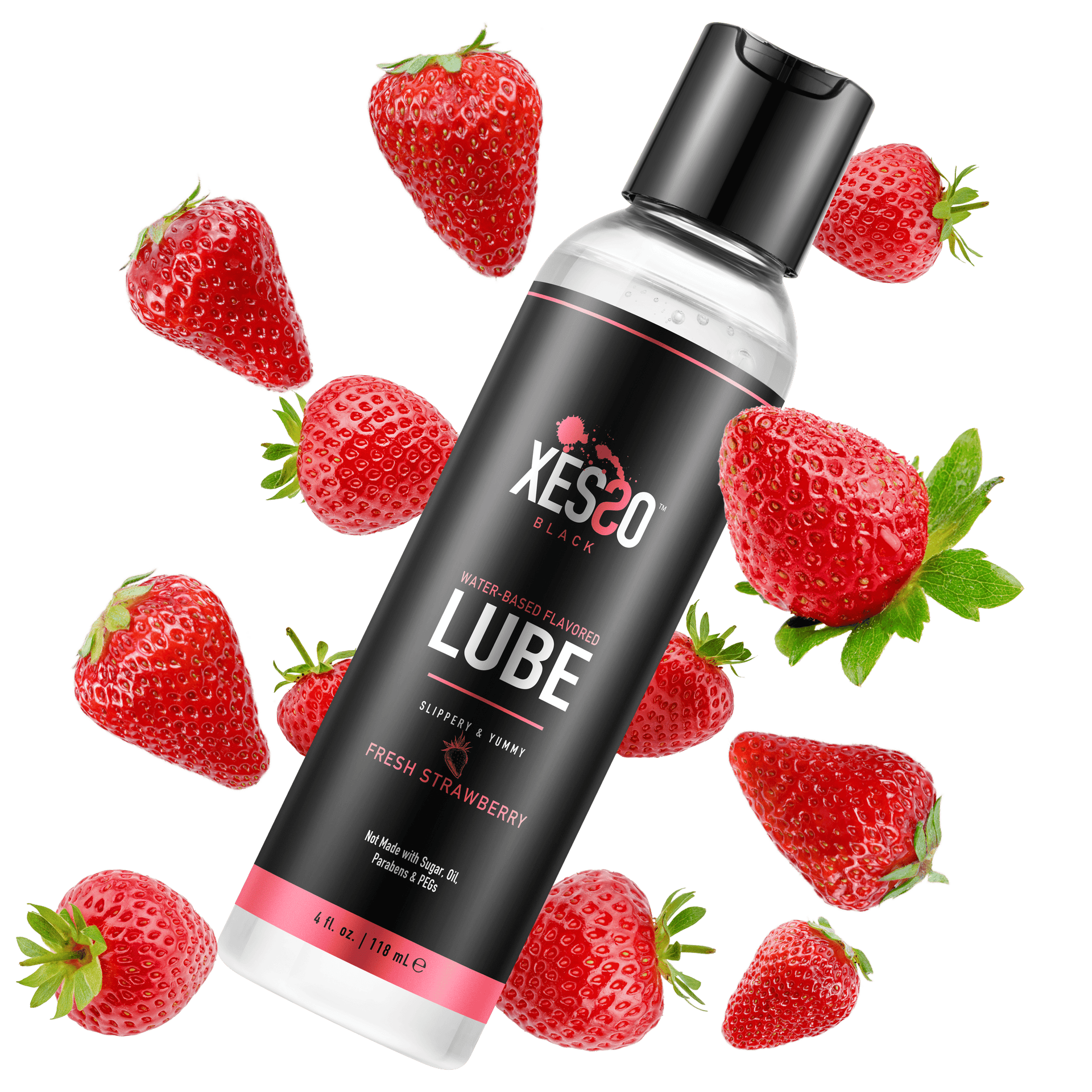Lube Life Water-Based Strawberry Flavored Lubricant, Personal Lube for Men, Women and Couples, Made Without Added Sugar, 8 fl oz